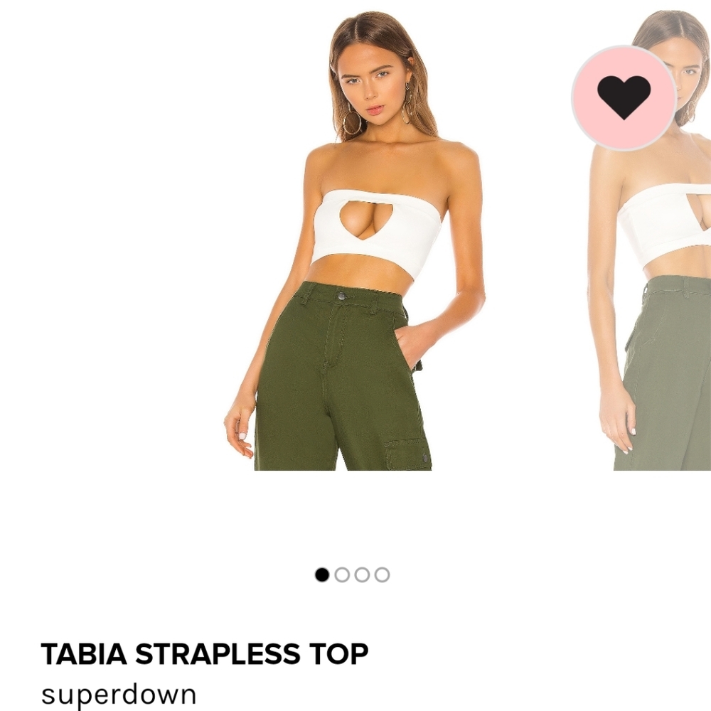Women's Superdown Tabia Strapless Top Small